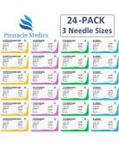 Practice Sutures Thread with Needle Kit | 24 Mixed 2/0 3/0 4/0 Sizes | for Medical and Veterinary Students | Suture Training and Education - Buy Online on GoSupps.com