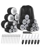 JOISHOP 50pcs Hair Rollers with Clips Jumbo Large Medium Small Velcro Rollers for Hair Volume Big Hair Curlers Rollers for Long Medium Short Hair DIY Hairdressing (Black) 50PCS-A - Buy Online on GoSupps.com