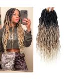 Faux Locs Crochet Hair 24 6Packs - Soft Wavy Curly Ends | Synthetic Goddess Locs Crochet Braids for Women - 72locs | 1B/27/613 Color - Buy Online on GoSupps.com