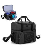 DSL Leaf Bowling Bag for 2 Balls - Bowling Tote with Wooden Cups and Padded Divider - Fits Mens 16 Shoes - Bag Only (Black) - Buy Online on GoSupps.com