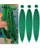 YDDM 32-Inch Pre Stretched Braiding Hair Extensions - Green Jumbo Braids 3 Pack Kunsthaar for Stylish Braid Extensions - Buy Online on GoSupps.com