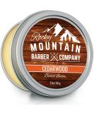 Beard Balm - Rocky Mountain Barber - 100% Natural - Premium Wax Blend with Cedarwood Scent  Nutrient Rich Bees Wax  Jojoba  Tea Tree  Coconut Oil - Buy Online on GoSupps.com