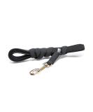 IDC Color & Gray Rubberized Leash - 20mm x 3m with Loop - Black-Grey | Durable & Stylish Pet Leash for International Shipping - Buy Online on GoSupps.com