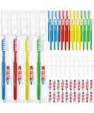 100 Kit Disposable Toothbrushes & Dental Floss - Individually Wrapped Travel Kits for Hotels Charities & Nursing Homes - Buy Online on GoSupps.com