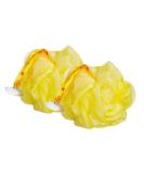 Bodylife Body Buffer Puff Exfoliating Bath & Shower Body Pouf Scrunchie Body Scrubber Yellow & White 55g Twin Pack - Buy Online on GoSupps.com