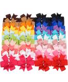 40 Piece 3 Boutique Grosgrain Ribbon Hair Bows Alligator Clips for Girls - Perfect Accessories for Toddlers, Teens - Solid Colors in Pairs - Buy Online on GoSupps.com