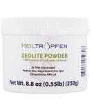 Zeolite Powder | 0.55 Pound - 250 g | ULTRA FINE less-than 2 m | Clinoptilolite 94+-3% | 3x activated | Natural Mineral Dust | Heiltropfen  - Buy Online on GoSupps.com
