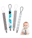Buy Cotton Pacifier Chains for Newborns - 4 Pack Baby Pacifier Band for Girls & Boys - Buy Online on GoSupps.com