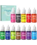 12 Highly Concentrated Liquid Food Colors - 10 ml Bottles for Cheeks Cookies Fondant Macarons DIY Soaps & Crafts | International Shipping - Buy Online on GoSupps.com