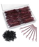 200 Hairpins & 100 Hair Ties - Premium Updo Accessories for Women & Kids | Brown Bobby Pins & Wedding Clamps - Global Shipping Available - Buy Online on GoSupps.com