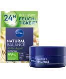 Nivea natural balance regenerating night care (50 ml) moisture cream with organic argan oil jojoba and almond oil nourishing night cream for every skin type 50 ml (1 Pack) - Buy Online on GoSupps.com