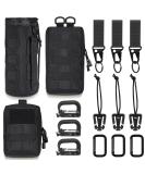 Hejo 3 Set Molle Pouch - Tactical Pocket Belt for Outdoor Camping & Bike Tours - Black - Buy Online on GoSupps.com