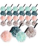 24 Pcs Soft Net Body Scrubber Sponge Balls - Bath Shower Loofahs Bulk for Kids, Men, and Women - Buy Online on GoSupps.com