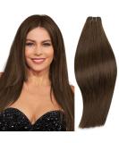 Buy Runatur Brown Real Hair Extensions 40cm | Smooth 100g Human Hair Treats for Sewing #4 - Buy Online on GoSupps.com
