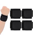 Adjustable Wrist Wrap Brace Set for Carpal Tunnel Support - 4 Pieces - Men and Women - Sports Weightlifting - 16.5 x 3.1 Inches - Buy Online on GoSupps.com