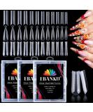 EBANKU 360pcs Clear Dual Nail Forms System 3 Shapes Dual Nail System Acrylic Full Cover Poly Nail Mold Tips for Gel Nail Extension 12 Size with Scale Nails Manicure Tools (Style B) - Buy Online on GoSupps.com