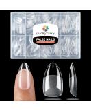 Short Almond Fake Nails - 360pcs Soft Gel Pre-Shaped Acrylic Tips | Half Matte Full Cover Press-On Nails | DIY Manicure - 12 Sizes Available - Buy Online on GoSupps.com