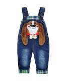 KIDSCOOL SPACE Baby Denim Overalls 3D Cute Cartoon Knitted Jean Dungarees 3-4 Years Blue-5049 - Buy Online on GoSupps.com