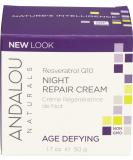 Andalou Naturals Night Cream - Repair & Restore with Resveratrol | International Shipping Available - Buy Online on GoSupps.com