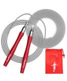 High Speed Weighted Jump Rope - Premium Quality Tangle-Free - Red - Buy Online on GoSupps.com