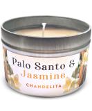 Chandelita Fragrance Candle - Palo Santo & Jasmine Aroma Therapy - Natural Essential Oils & Soy Wax Chakra Candle for Meditation & Cleansing - Buy Online on GoSupps.com