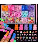 Namifin 3D Bear Nail Charms Bulk - Kawaii Lollipops Fruits Cherries & More | Cute Nail Art Accessories for DIY | International Shipping - Buy Online on GoSupps.com