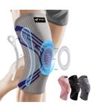 ENEX Knee Support Brace for Men & Women - Compression Sleeve with Stabilizers & Patella Gel Pad for Joint Pain Relief - Ideal for Meniscus Tears, Arthritis, ACL - Single Navy-Grey (Size M) - Buy Online on GoSupps.com