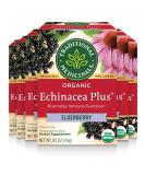 Traditional Medicinals Organic Echinacea Plus Elderberry Tea - 16 Tea Bags (Pack of 6) - Buy Online on GoSupps.com