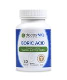 Doctor MK's Natural Boric Acid Suppositories (600mg) - 30 Vaginal Capsules for Healthy pH Balance - Buy Online on GoSupps.com