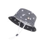 LANGZHEN Baby Girls Beach Sun Protection Hat - Adjustable Toddler Kids Wide Brim Play Hat - Dark Blue Stars (1-2 Years) - Buy Online on GoSupps.com