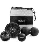 Plyopic Massage Ball Set – for Deep Tissue Muscle Recovery, Myofascial Release, Trigger Point Therapy, Mobility and Plantar Fasciitis Relief Deep Tissue Massage Ball Set - Black - Buy Online on GoSupps.com