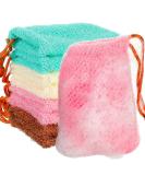 8 Pack Mesh Soap Pouches - Exfoliating Soap Bar Holders for Shower - Bubble Foam Net Bags for Women Men & Girls (Lake Green Pink Beige Brown) - International Shipping Available - Buy Online on GoSupps.com