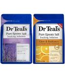 Dr. Teal's Pure Epsom Salt Bath Soaking Solution Gift Set - Lavender & Citrus Essential Oils - 6 lbs Total - Treat Sore Muscles - Home Spa Experience - Buy Online on GoSupps.com