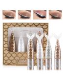 Erinde 4 Colors Liquid Glitter Eyeliner Set - Metallic Shimmer Eyeshadow in Silver, Gold, and Diamond - Long Lasting Glow, Perfect Makeup Gift - Buy Online on GoSupps.com