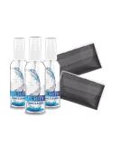 Purity Eyeglass Lens Cleaner Kit - 3 x 1oz Travel Size Lens Cleaner Spray Bottle + 2 Microfiber Cleaning Cloths - Safe for All Lenses (AR Coated Included)  Eyeglasses and Screens - Clear - Buy Online on GoSupps.com