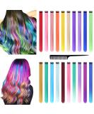 Yeestone 20-Piece Colored Hair Extensions - 55cm Clip-in Colorful Hair Clips with Comb for Women & Girls | Festival & Party Hair Decoration - Buy Online on GoSupps.com