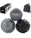 Plyopic Massage Ball Set  for Deep Tissue Muscle Recovery, Myofascial Release, Trigger Point Therapy, Mobility and Plantar Fasciitis Relief Massage Ball Set - Gray - Buy Online on GoSupps.com