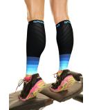 Calf Compression Sleeve Men & Women - Shin Splints Support Footless Compression Socks for Calf Support Achilles Tendon Support Leg Cramps Varicose Veins Maternity Nurses (1 Pair BLK-BLU S/M) - Buy Online on GoSupps.com