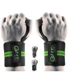 G5 HT Sport Professional Wrist Bandages for Men & Women | Premium Wrist Wraps for Bodybuilding Powerlifting CrossFit & Calisthenics | Black/Neongr n - Buy Online on GoSupps.com