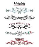 Kink Ink - 5 Large Sexy Naughty Temporary Tattoos for Women Ladies - Adult Fun for Lower Back Legs Arms Stomach - Buy Online on GoSupps.com