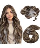 Moresoo Microring Extensions - Real Hair Brown & Blonde Remy Micro Loop Extensions 55 cm | Easy Cold Fusion #P4/27 - Buy Online on GoSupps.com
