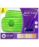 Turbo Mops Reusable 12-inch Microfiber Mop Pads - Pack of 2, Machine Washable, Compatible with Swiffer Wet Jet - Household Cleaning Tools - Buy Online on GoSupps.com