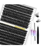 Shop Lankiz Eyelash Extensions Set - 312pcs D Curl 9-16mm DIY Kit with Adhesive & Applicator | International Shipping Available - Buy Online on GoSupps.com