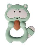 BPA-Free Raccoon Teething Ring & Pacifier | 7 Colors | Safe Chewing Toy for Babies - Buy Online on GoSupps.com