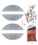 GOETOR Metal Heel Plates 4 PCS - Shoe Heel Taps Tips Repair Sole Pad Replacement for Boots and Shoes - Buy Online on GoSupps.com