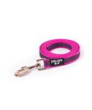 IDC Color & Gray Rubberized Dog Leash - 20mm x 1m (No Loop) - Pink-Gray | Durable & Comfortable Grip for International Shipping - Buy Online on GoSupps.com