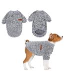 Warm Dog Sweater - Fleece Hoodie for Small & Medium Dogs - Soft Winter Coat for Corgi Bulldog Bichon (2XL 45cm Gray) - Buy Online on GoSupps.com