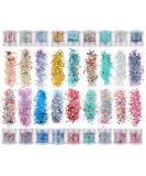 18 Boxing Holographic Chunky Glitter Iridescent Sequins for Body Face Hair & Nail Art Mixed Color Cosmetic Festival Flakes - Buy Online on GoSupps.com