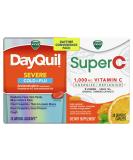 Vicks DayQuil & Super C Pack - Max Strength Cold & Flu Relief with Vitamin C & B - Herbal Extracts, 52 Count - Buy Online on GoSupps.com