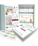 Baby Memory Book w/Keepsake Box & 30 Monthly & Baby First Milestone Stickers - Gender Neutral First Year Scrapbook Journal - Baby Photo Album for Boys & Girls - Buy Online on GoSupps.com